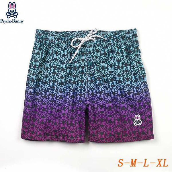 

psycho bunny designer shorts mens fashion beach pants skull rabbit luxury brand surfing sports quick dried european style rhude size 1 ll4f, White;black