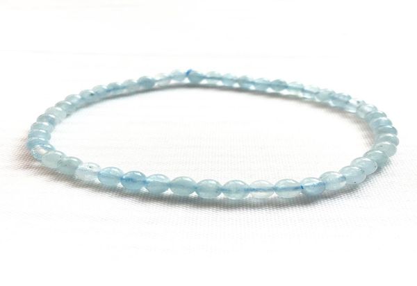 

mg0103 whole aa grade aquamarine bracelet 4 mm mini gemstone bracelet natural stone yoga mala bracelet energy jewelry2866077, Black