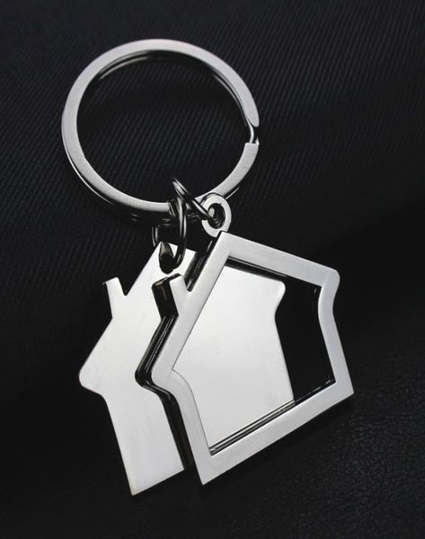 

metal chain house key pendant creative real estate opening gift laser engraving2414984, Slivery;golden