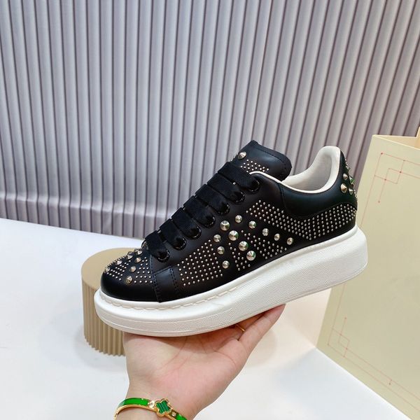 

casual shoes women designer shoes travel leather lace-up sneaker fashion lady flat running trainers letters woman shoe platform men gym snea, Black