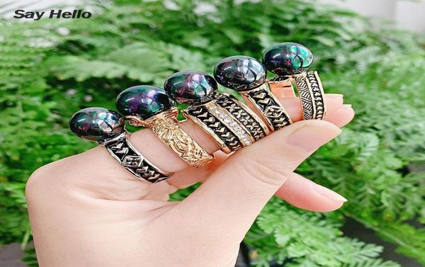 

cluster rings say hello 2021 hawaiian polynesian style pearl alloy gold plated flower  finger ring jewelry 613 k61029217527, Golden;silver