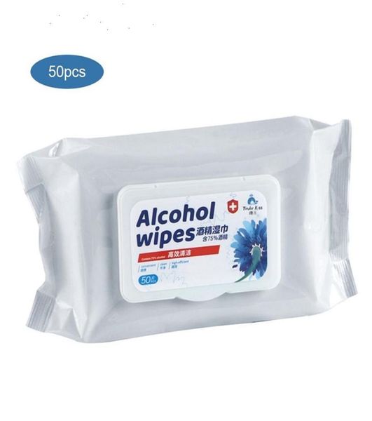 

75 alcohol wipes disinfecting disposable hand wet wipes alcohol cleaning wipe portable clean disinfecting dipes 10pcslot boom9266205