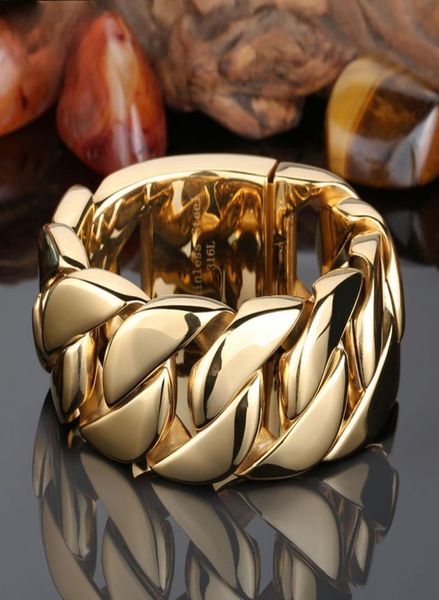 

new thick fashion atmosphere men titanium steel bracelet013194716, Black