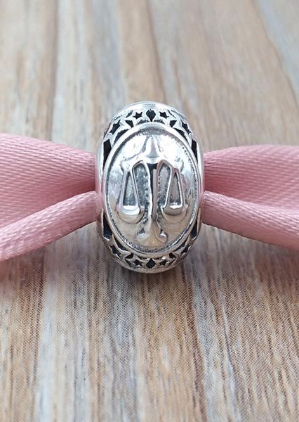 

andy jewel libra star sign charm 925 sterling silver beads fits european style jewelry bracelets & necklace 791942 the signs of the zodiac22, Black