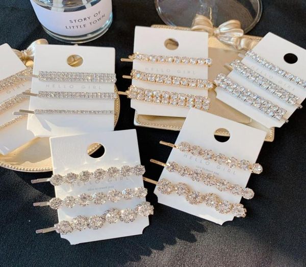 

fashion glisten rhinestone girls hair clips boutique women hair clips princess barrettes designer hair accessories for women bb cl3907388, Slivery;white