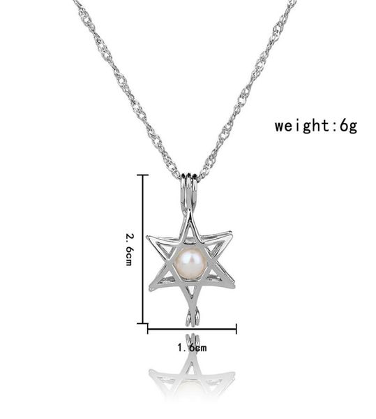 

pearl cage star locket pendant findings cage essential oil diffuser locket for oyster pearl fiber ball7531794, Silver