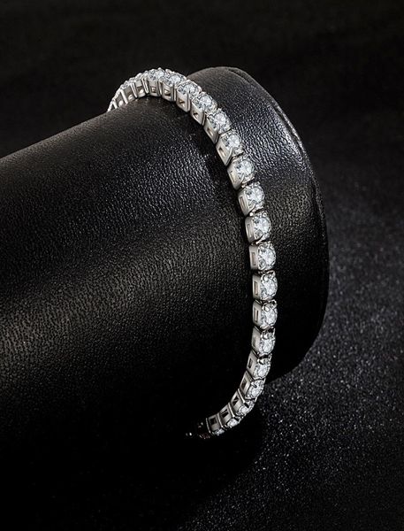 

womens bracelet moissanite diamond tennis link chain bracelets bangles valentines day gift jewelry women men hip hop whole6198306, Golden;silver