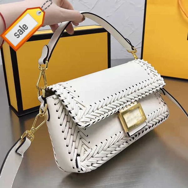 

women's brand designer shoulder bags crossbody bag tote 2023 fashion texture woven baguette bag versatile portable tote bags factory di
