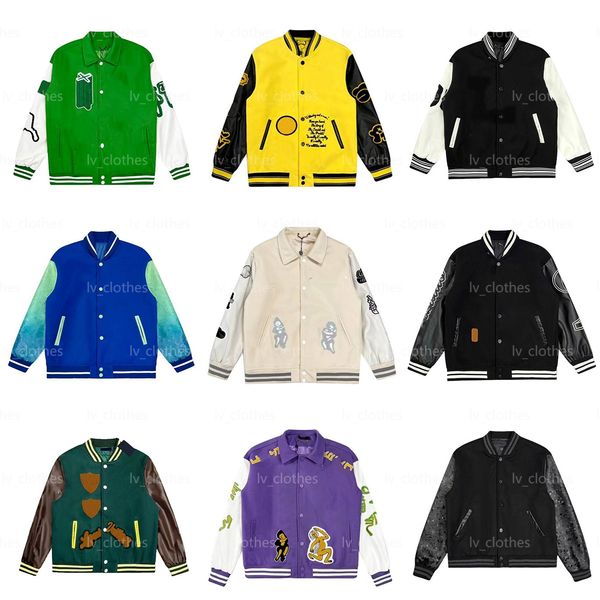 

men's jackets 2023 men's jacket r brand men's fashion women's standing collar jacket varsity blouson jacket arm strap em, Black;brown