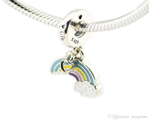 

2018 spring 925 sterling silver jewelry rainbow of love charm mixed ename charms original beads fits women jewelry making pandora5678573, Bronze;silver
