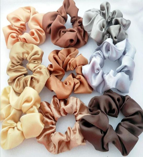 

lady hair scrunchies ring stretch hair band solid color elastic bubble sports dance velvet soft charming hair band6420086