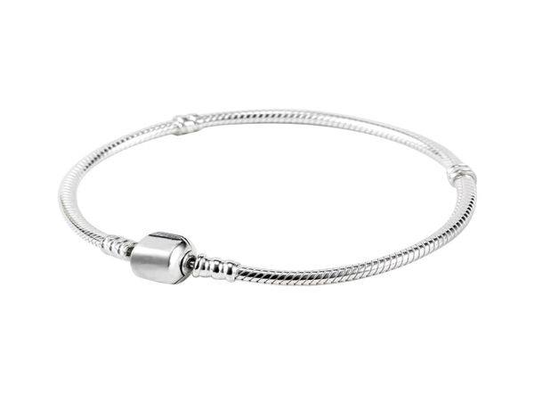 

factory wholesale 925 sterling silver plated bracelets 3mm snake chain fit charm beads bracelet jewelry making for men women1842473, Golden;silver