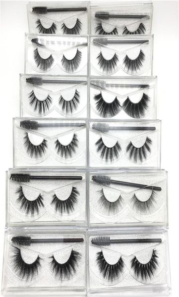 

3d mink eyelash false eyelashes natural long fake eyelash extension with portable eyelashes brush thick faux 3d mink eyelashes eye4410056