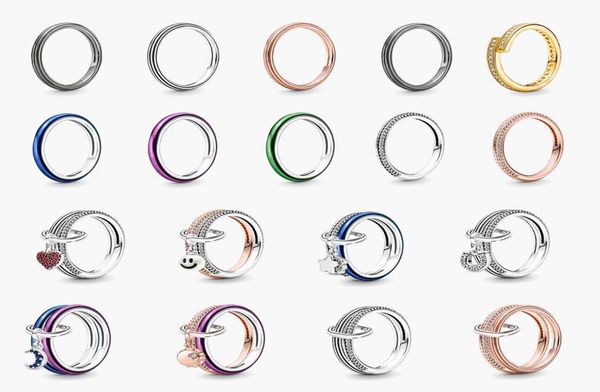 

women039s 925 sterling silver wedding rings cubic zirconia diamonds for pandora style classic bead love heart blue turquoise en5233698, Slivery;golden