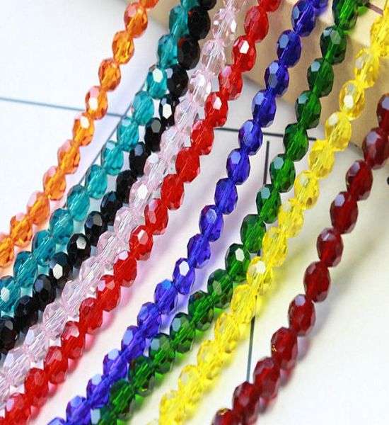 

mix 32 faceted 5000 ball crystal glass beads 4mm 6mm spacer beads for jewelry making5008964