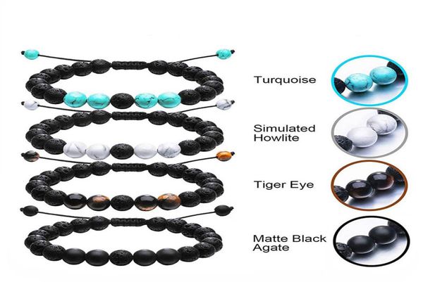 

essential oil diffuser bracelets handmade 8mm yoga beads tiger eye bangle adjustable braided bracelet for women men jewelry kimter3315569, Golden;silver