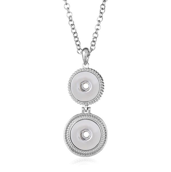 

2 snaps interchangeable cross ginger 269 snap button pendant necklace jewelry fit 18mm snap button charm jewelry for women gift1304036, Silver
