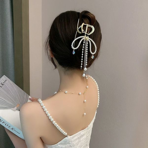 

women's fairy hair claw clip long hair accessory uneven hairpins vintage jaw clips silver barrettes, Golden;silver