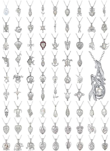 

natural freshwater pearl necklace cage pendant silver pated pendant pearl jewelry for women gem beads cage pendants wedding gift 58334081