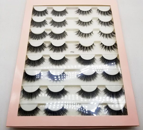 

16 pairs mink lashes bulk natural false eyelashes thick fake lash handmade soft eyelash makeup extension whole2143460
