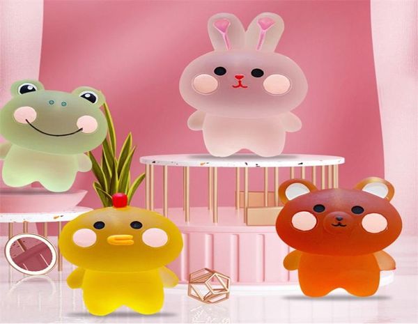 

cartoon cute car key chain transparent crystal blush animal series keychain gift couple trend ornaments girl heart backpack pendan1376647, Silver