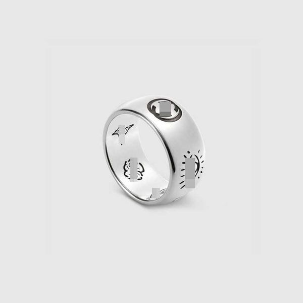 

double sterling silver couple letter love fearless gift pair ring