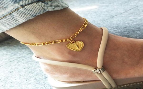 

whole fashion foot jewelry anklets az letter initial anklets for women gold ankle bracelet alphabet female leg chain7947387, Red;blue
