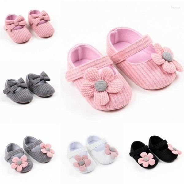 

first walkers baby girls soft moccasinss shoes princess flower sole flats crib non-slip born kids bottom prewalker