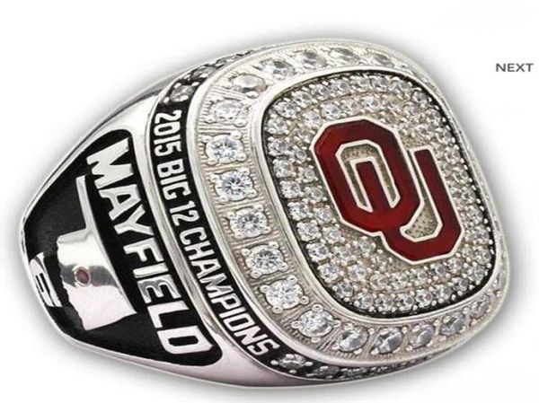 

oklahoma sooners big 12 championship ring souvenir men fan brithday gift6708181, Golden;silver