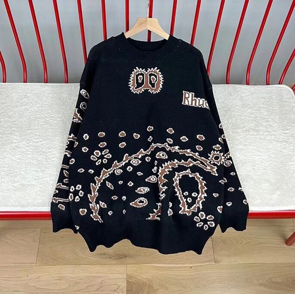 

green blue red black knitted sweatshirts men women vintage casual loose sweater