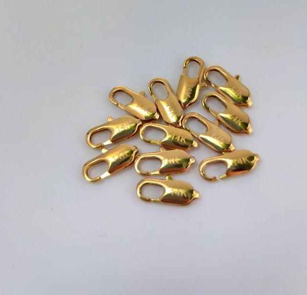 

lobster claw clasp spring clasp chain part solid real 14k fine gold jewelry whole s 166mm necklace bracelet accessor7390274