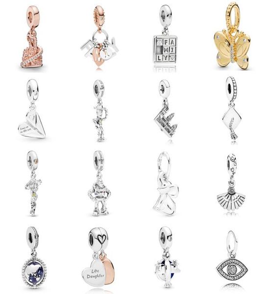 

new 2021 100 925 sterling silveand787995cz rose resort castle hanging charmand luxuriousdiy women original bracelet fashion jew e9182693, Black