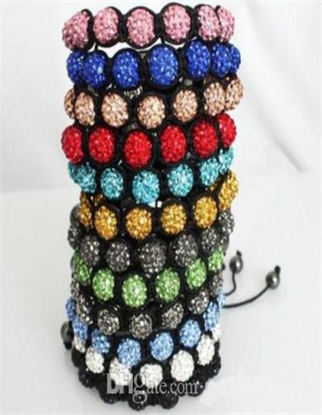 

200pcslot pave beads 10mm mixed color disco ball beads crystal3371604, Crystal