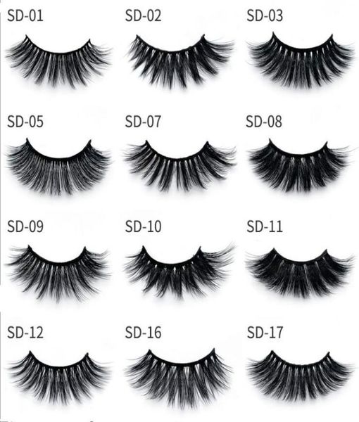 

3d mink false eyelash 100 real siberian full strip fake eyelash long individual soft natural thick lashes extension 17styles4170285