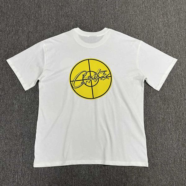 

cort corteiz's new fashion brand sniper telescopic sight printed loose men's and women's os short sleeved t-shirts eiz, White;black