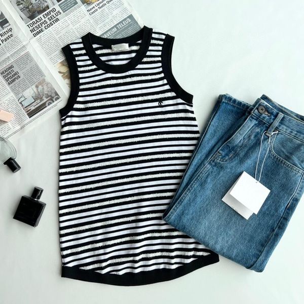 

women tanks & camis anagram-embroidered cotton-blend tank shorts designer skirts yoga suit two piece dress bra vest ladies solid vintage t, White