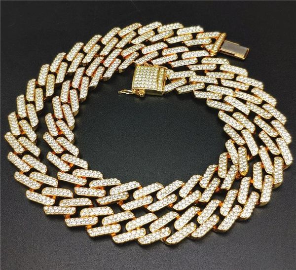 

striptype cubic zircon iced out hip hop bling chains mens jewelry necklaces fashion tennis miami cuban link chain necklace270s9203538, Black