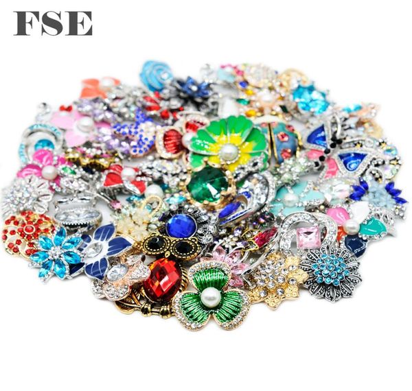 

whole collection mixed styles lot fit bracelet 18mm ginger snap button charms multi color rhinestone for 1820mm snaps jew3952133, Golden;silver