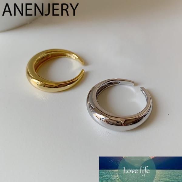 

smooth geometric cambered ring for men women gold silver color open finger rings party sr7054682537