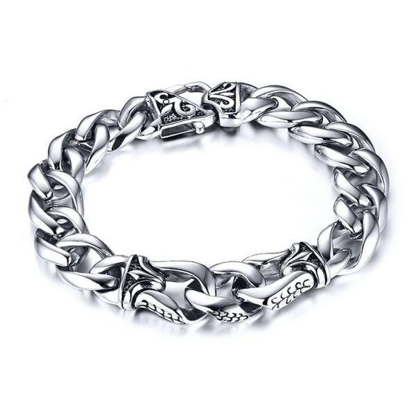 

valentine039s day gift mixed order promotion rand new men039s stainless steel bracelet whole bracelets6750707, Black