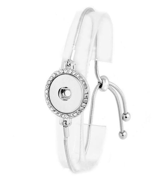 

button jewelry summer style 18mm snap button braceletbangles silver plated wedding snake chain bracelets for women2307735, Golden;silver