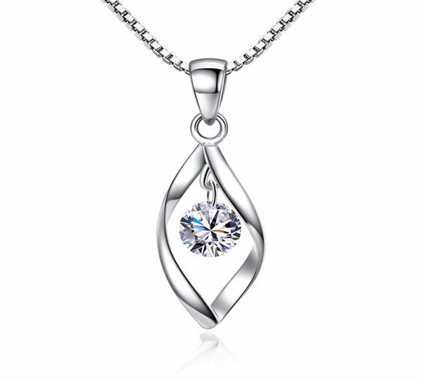 

2018 woman pendant necklace with corrugated chain vintage simple diamond design necklaces new arrival fashion jewelry1746172, Silver