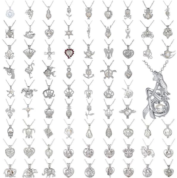 

natural freshwater pearl necklace cage pendant silver pated pendant pearl jewelry for women gem beads cage pendants wedding gift 57688082