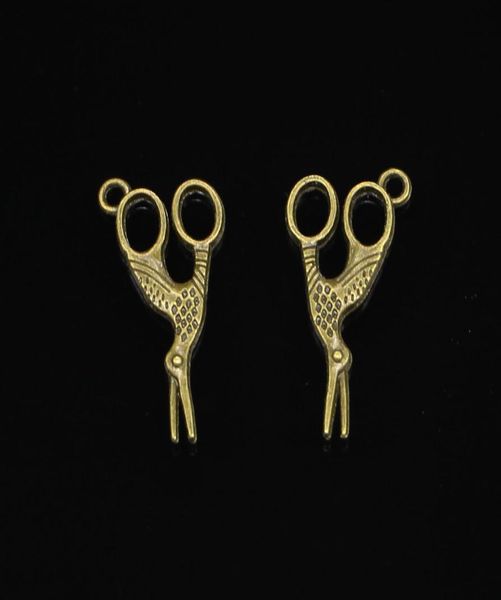 

92pcs zinc alloy charms antique bronze plated sewings scissors charms for jewelry making diy handmade pendants 2815mm8796186, Bronze;silver