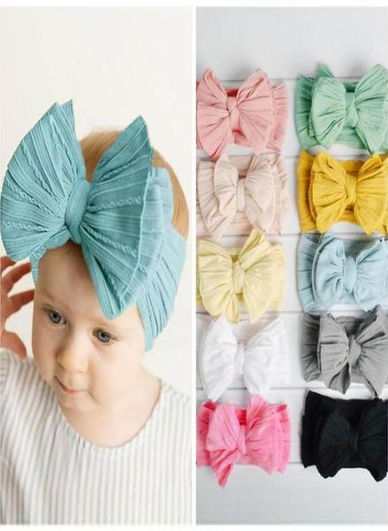 

new nylon baby headbands bows newborn headband girls designer headbands baby girl hair accessories kids head bands8638510, Slivery;white