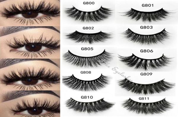 

5 pairs 3d fake eyelashes long thick natural false eye lashes set mink makeup1894710