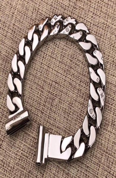 

stainless steel bracelets curb cuban chain mens jewellery fashion men039s and women039s bracelets punk style gift for boyfri3988864, Black