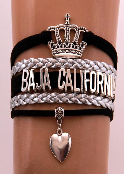

infinity love baja california bracelets bangles heart charm braided leather bracelet jewelry for women men drop 6689341, Golden;silver