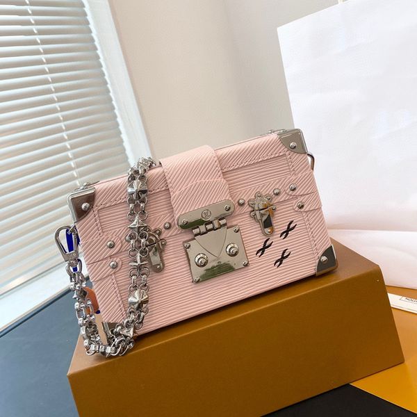 

wholesale shoulder bags luxury petite malle bag designer box bags design women old flower trunk messenger bag small square bag