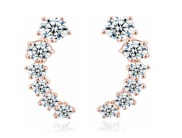 

style zircon stud moon pendant earrings luxury korean version ear jewelry accessories golden silver alloy factory direct whole6947560